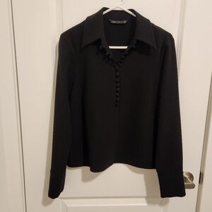 Zara Black button top